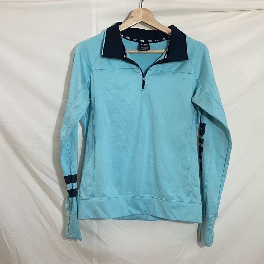 VINTAGE Y2K PINK by Victoria’s Secret teal color  collard long sleeves top-M